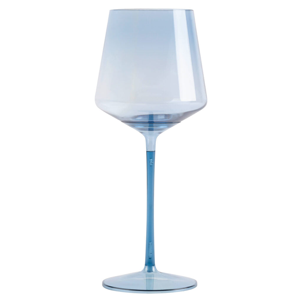 Blue Hip Wine Glass 14oz - 4 Count - The Closeout Connection