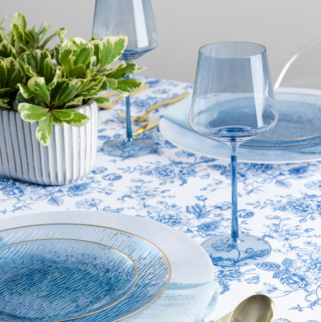 Blue Hip Wine Glass 14oz - 4 Count - The Closeout Connection