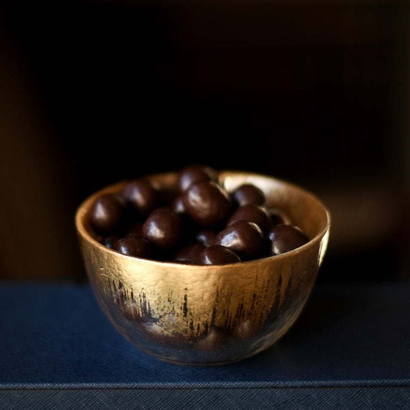 Glass Bowl with Gold Foil Rim