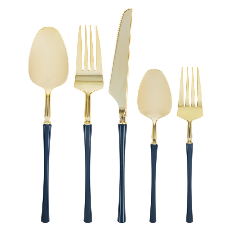 Infinity Flatware Gold and Navy Collection