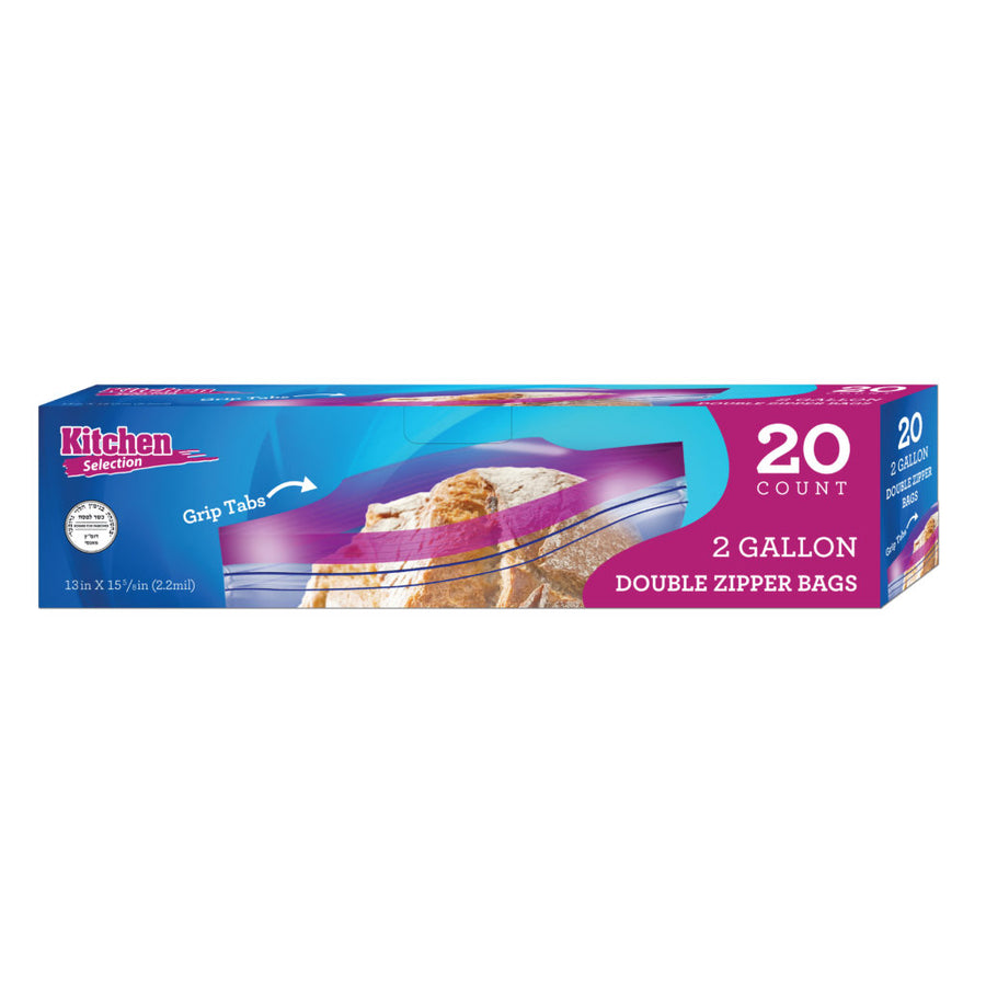 2 Gallon Grip Tab Bags - 20 Count - The Closeout Connection