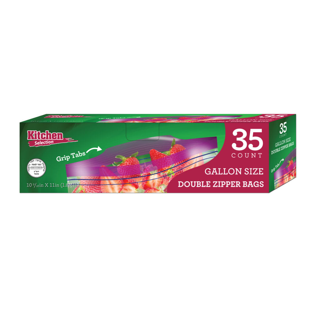 1 Gallon Grip Tab Bags - 35 Count