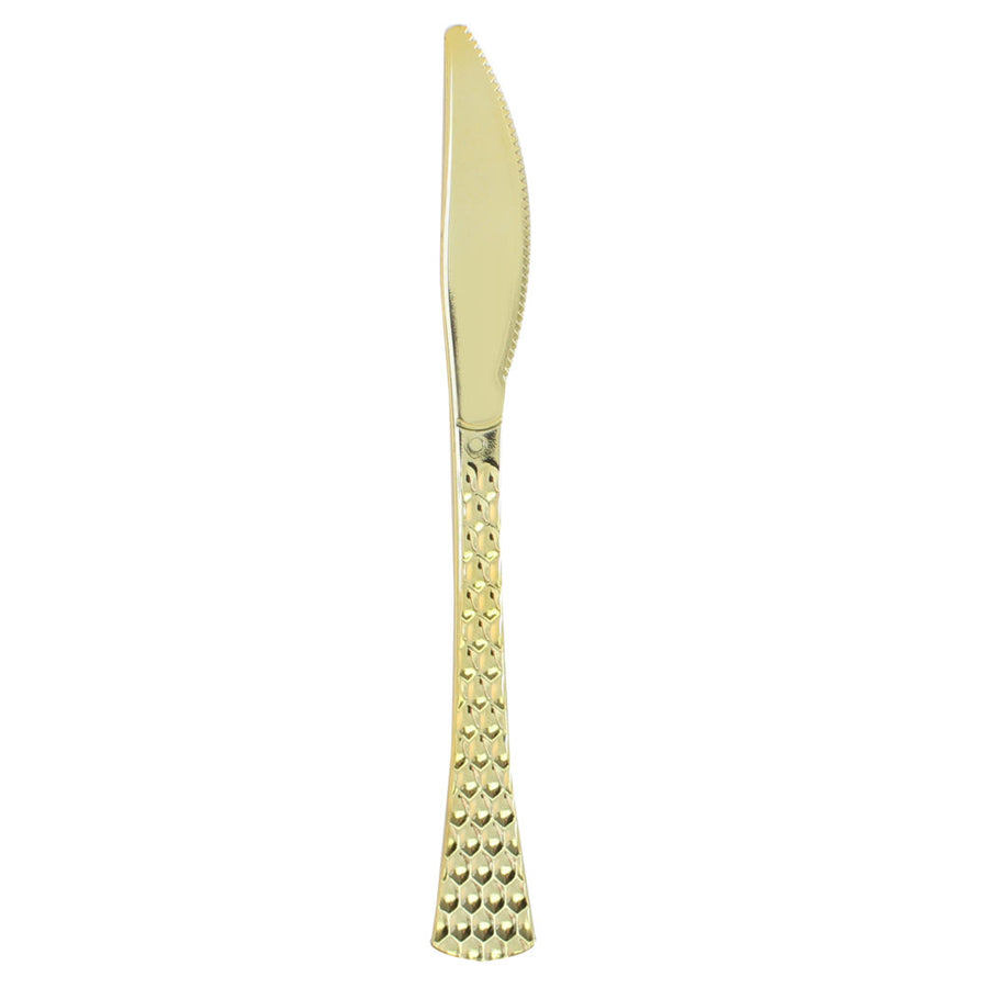 Hammered Knives Plastic Flatware- 20ct - The Closeout Connection