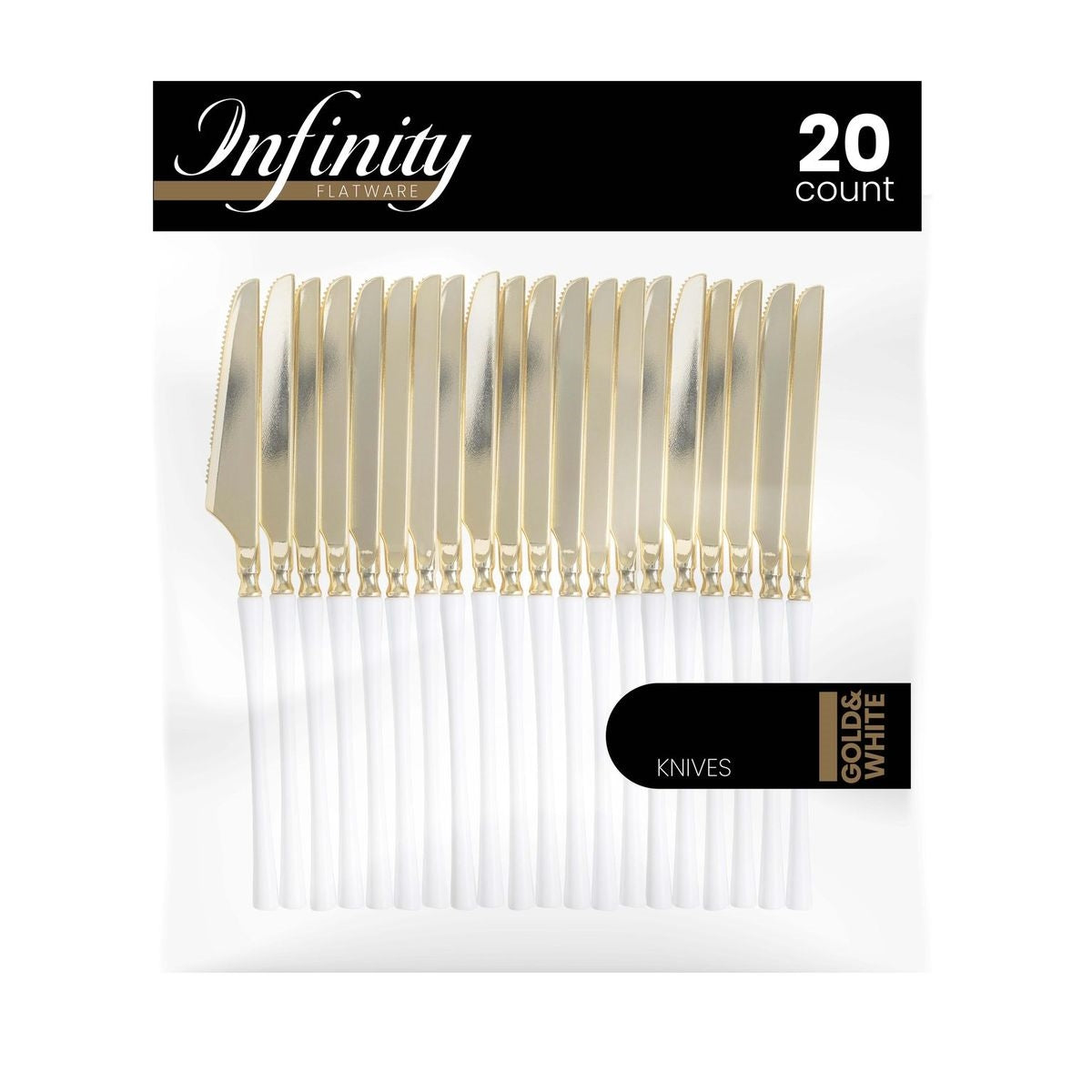Gold and White Knives- 20 Ct - The Closeout Connection
