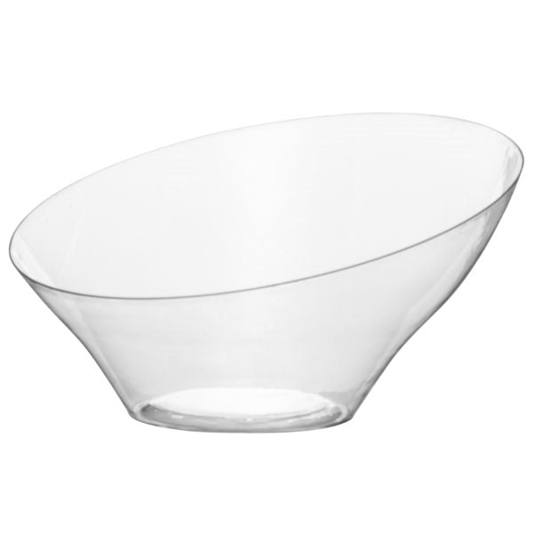 Large Angled Clear Serving Bowl
