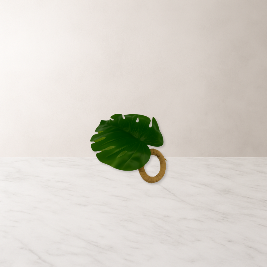 Leaf Napkin Ring - 4 Count - The Closeout Connection