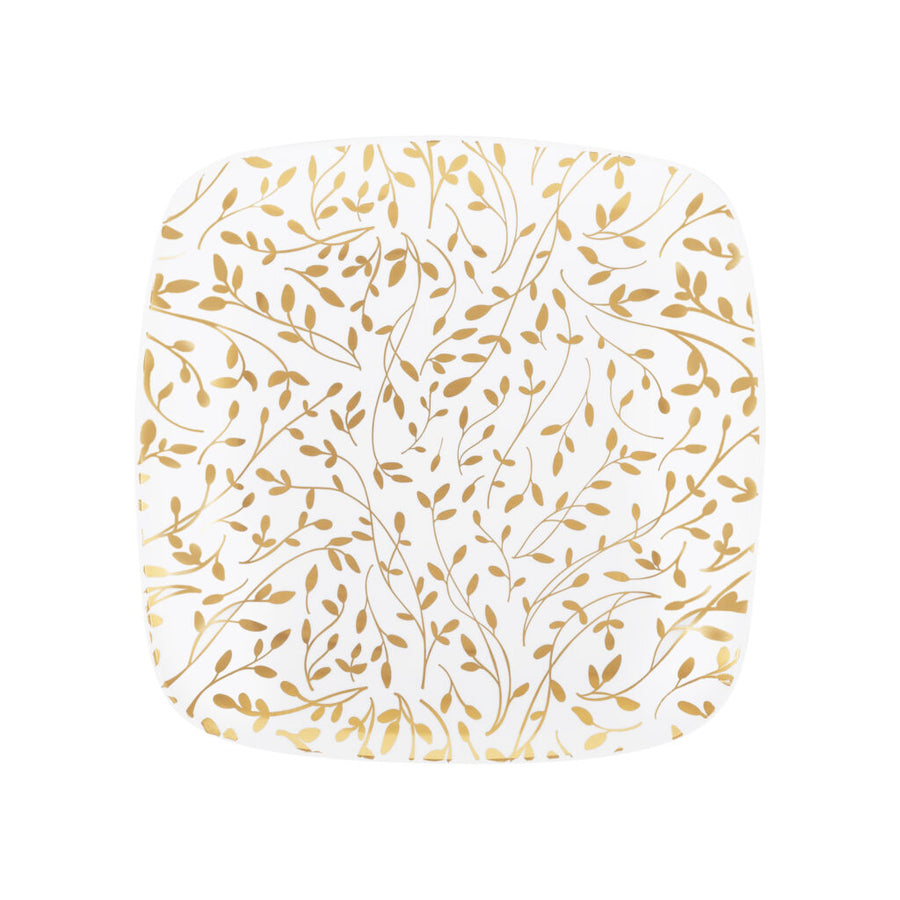 The Combo Leafy Gold Dinnerware- 32 Count - The Closeout Connection