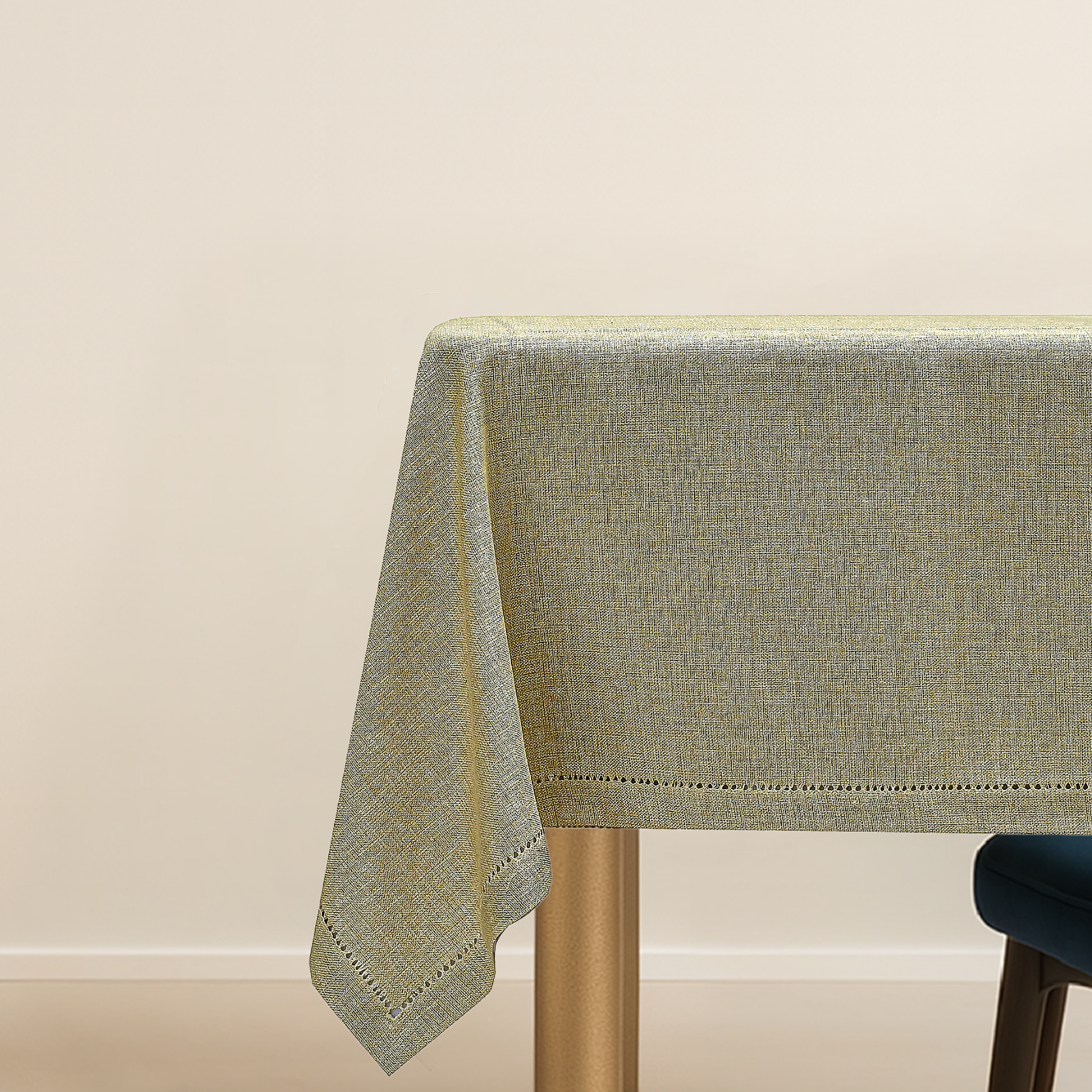 Linen-Like Gold Tablecloth