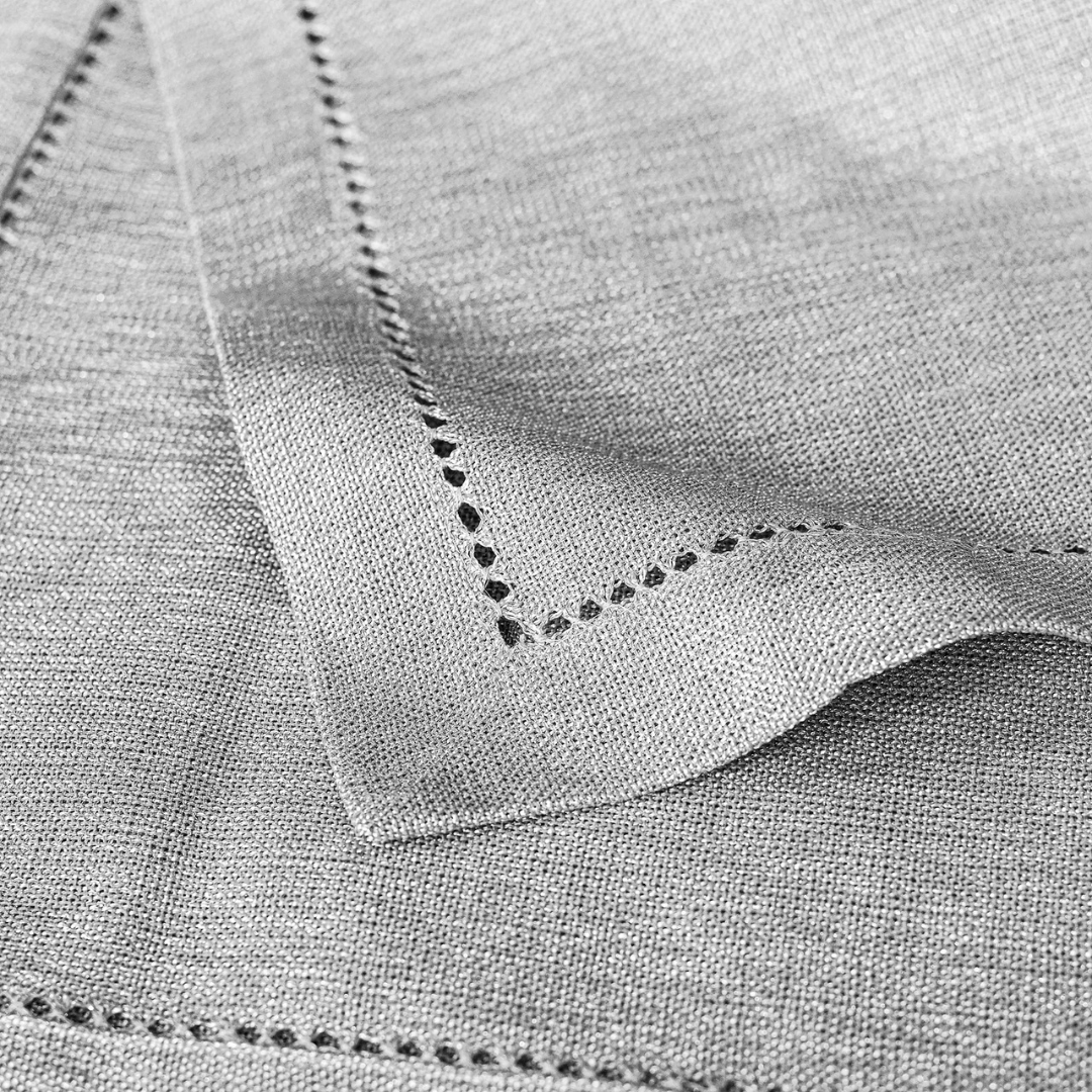 Linen-Like Silver Tablecloth