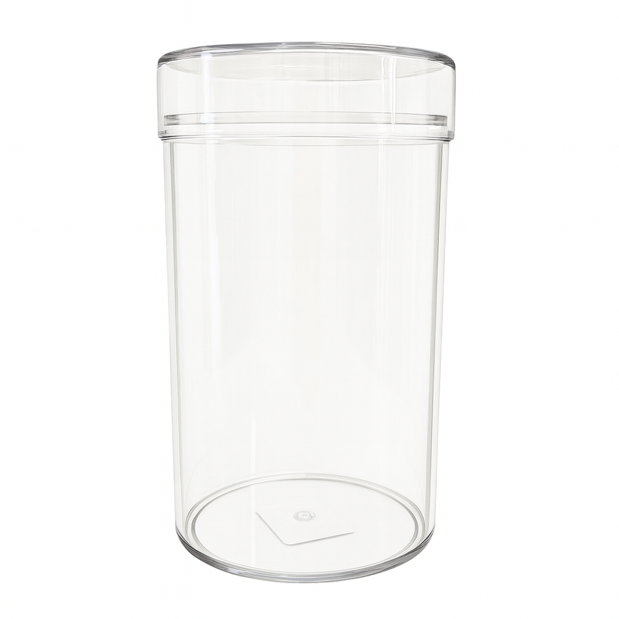 Medium Lucite Canister Round - The Closeout Connection