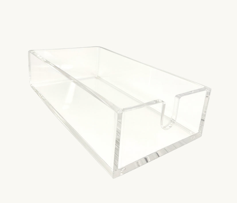 Lucite Guest Napkin Holder 9.17" x 5.11" x 2.5"