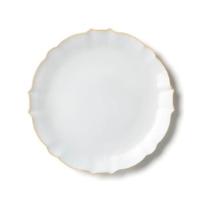 Decor Luxe Collection White with Gold Rim