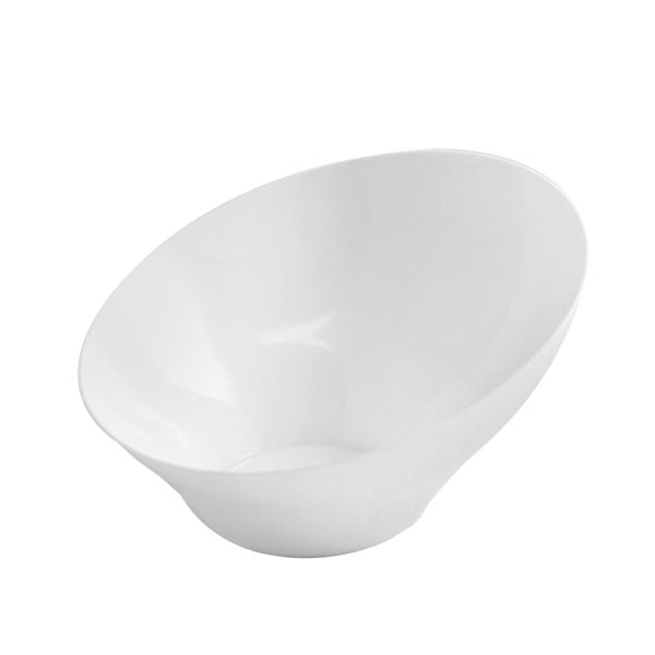 Medium Angled White Serving Bowl