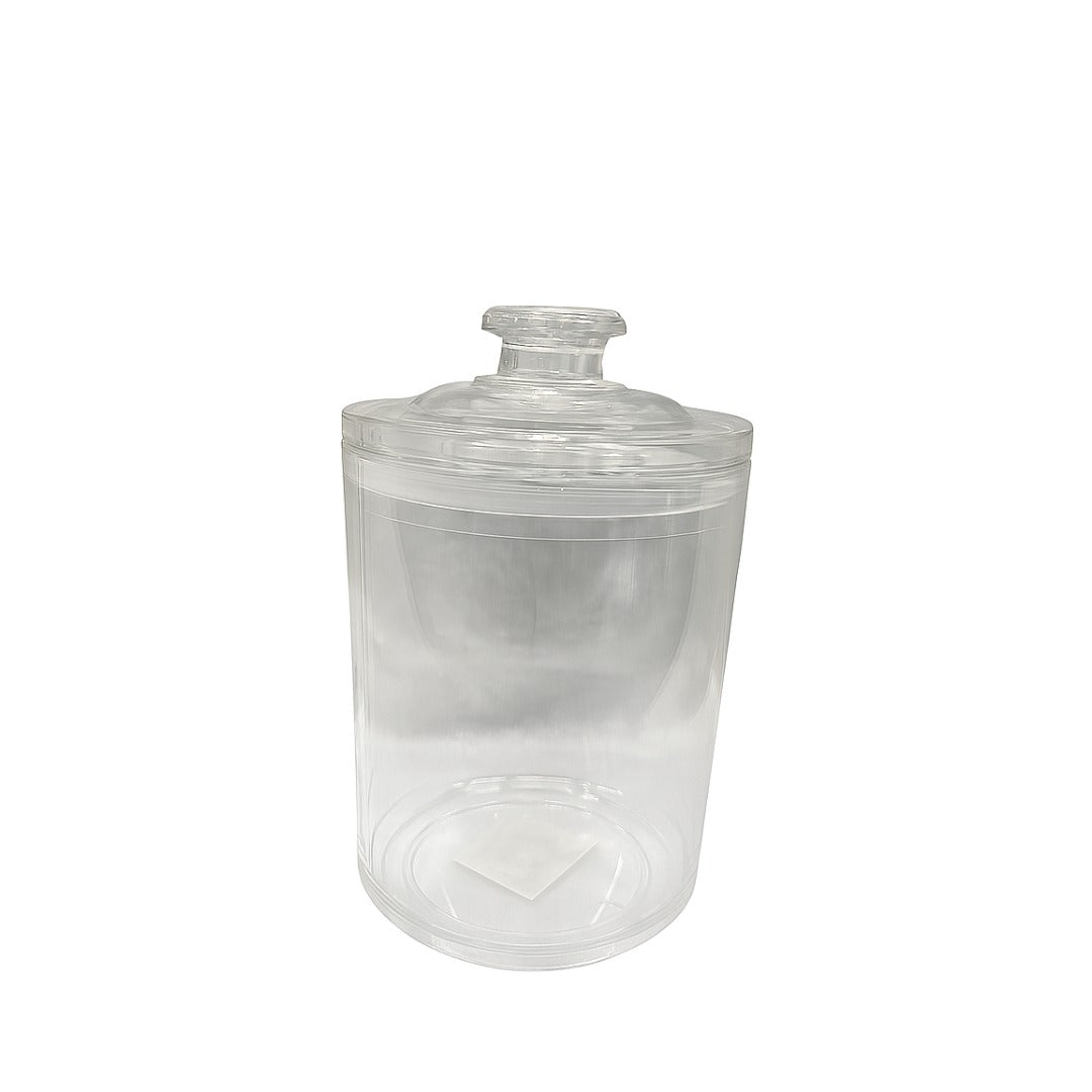 Round Lucite Container with Lid - The Closeout Connection