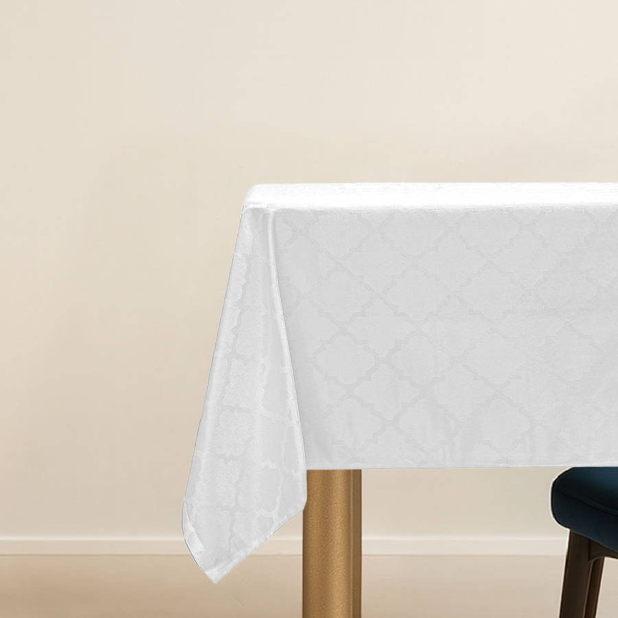 Milan White Tablecloth - The Closeout Connection