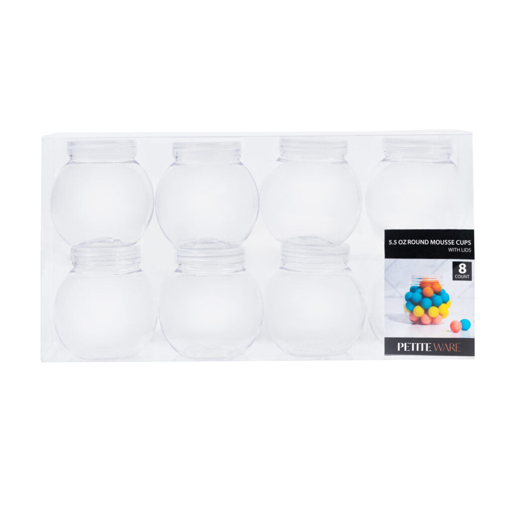 Round Mousse Cups With Twist Lid - 8 Count - The Closeout Connection