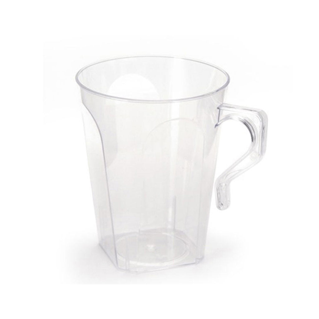 Disposable Clear Plastic Coffee Mug- 8 Count