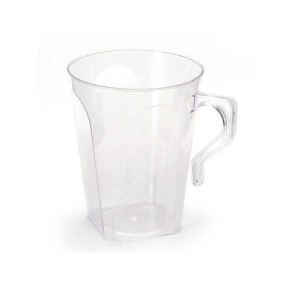 Disposable Clear Plastic Coffee Mug- 8 Count - The Closeout Connection