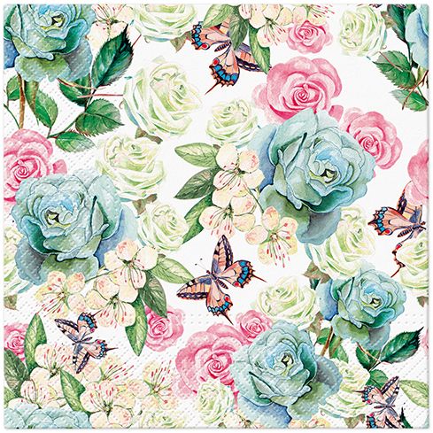 Powder Garden Lunch Napkin - 20 Count - The Closeout Connection