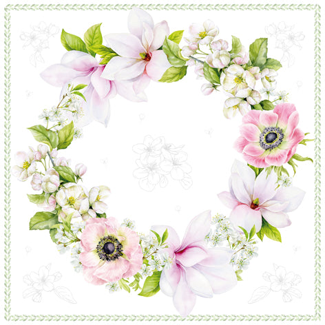 Guimalda de Magnolias Lunch Napkin - 20 Count