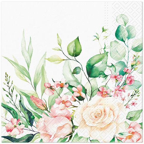 Floral Moments Lunch Napkin - 20 Count - The Closeout Connection