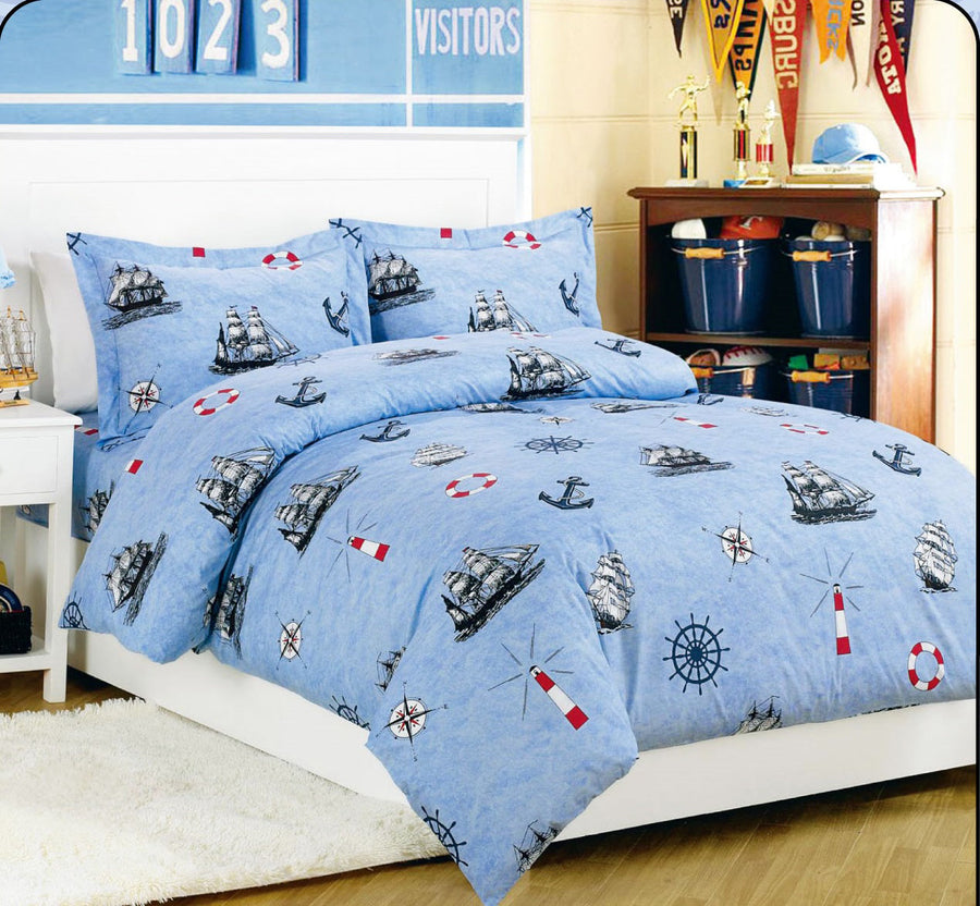Nautical Crib Bedding Set - 3 Piece - The Closeout Connection