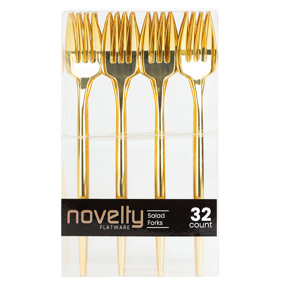 Novelty Gold Flatware - 32 Count - The Closeout Connection