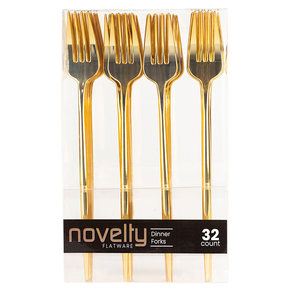 Novelty Gold Flatware - 32 Count - The Closeout Connection