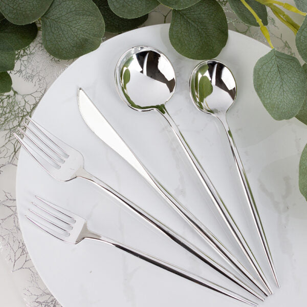 Novelty Flatware Silver Knives- 32 Count
