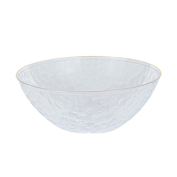 Clear/Gold Rim 12oz Soup Bowls