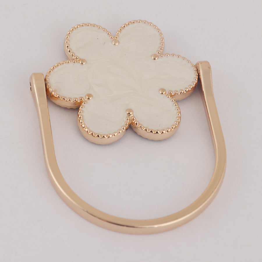 Enamel Flower Napkin Ring - Set of 4