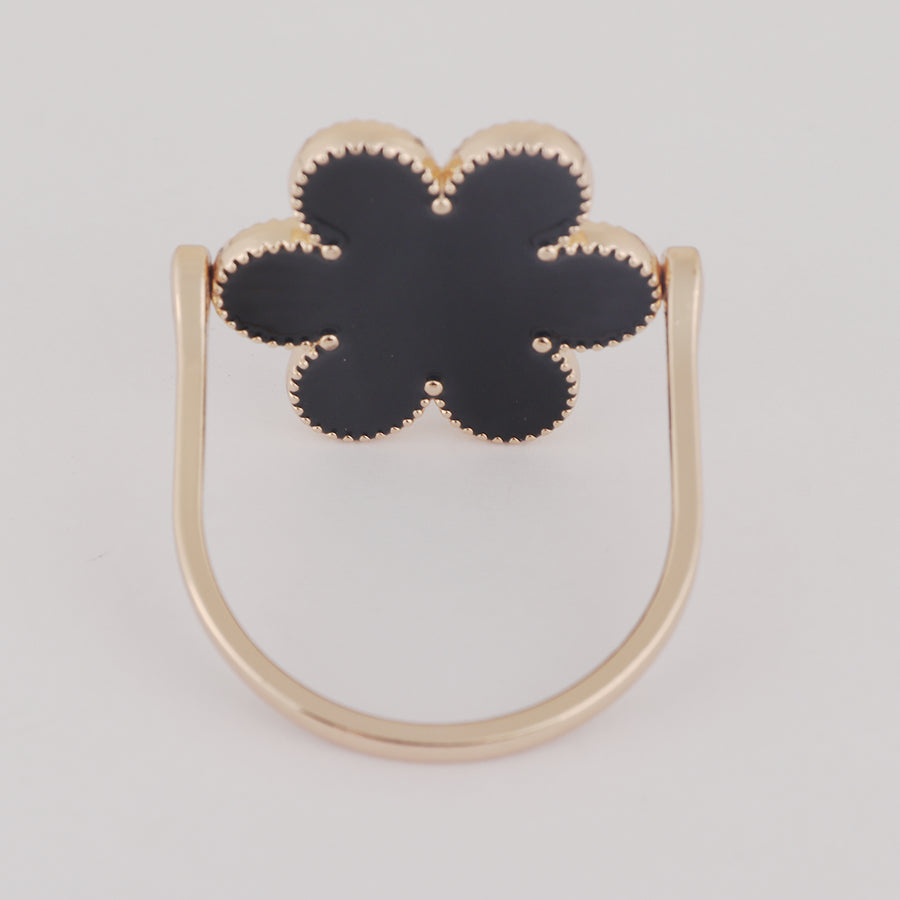 Enamel Flower Napkin Ring - Set of 4