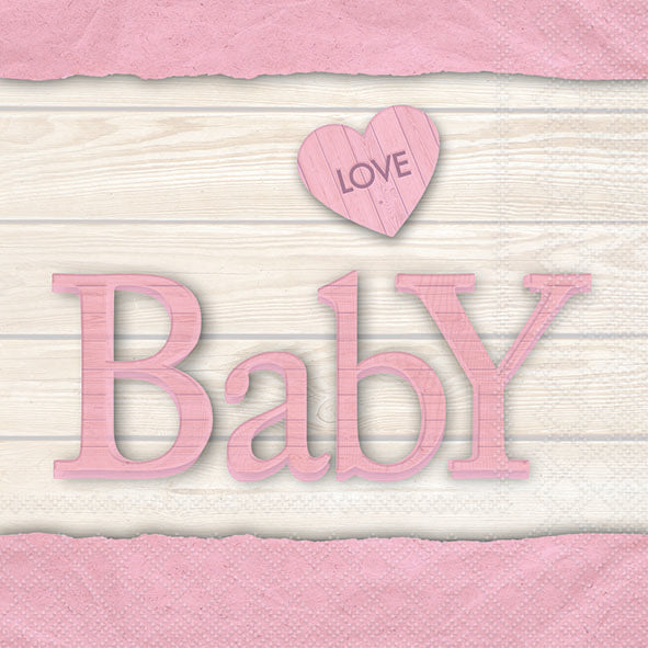 Baby Love Boy/Girl Lunch Napkin - 20 Count - The Closeout Connection