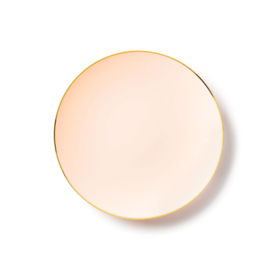 Pink/Gold Plastic Plate - 10 Count