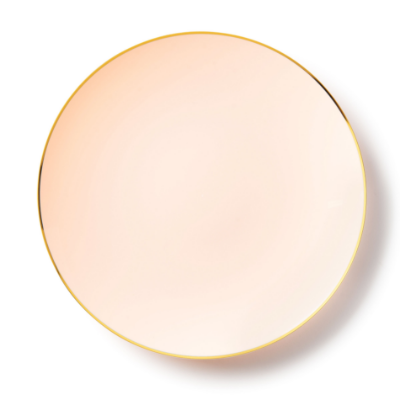 Pink/Gold Plastic Plate - 10 Count - The Closeout Connection