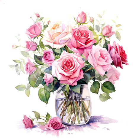 Mazzetto Di Rose Rosa Lunch Napkin - 20 Count