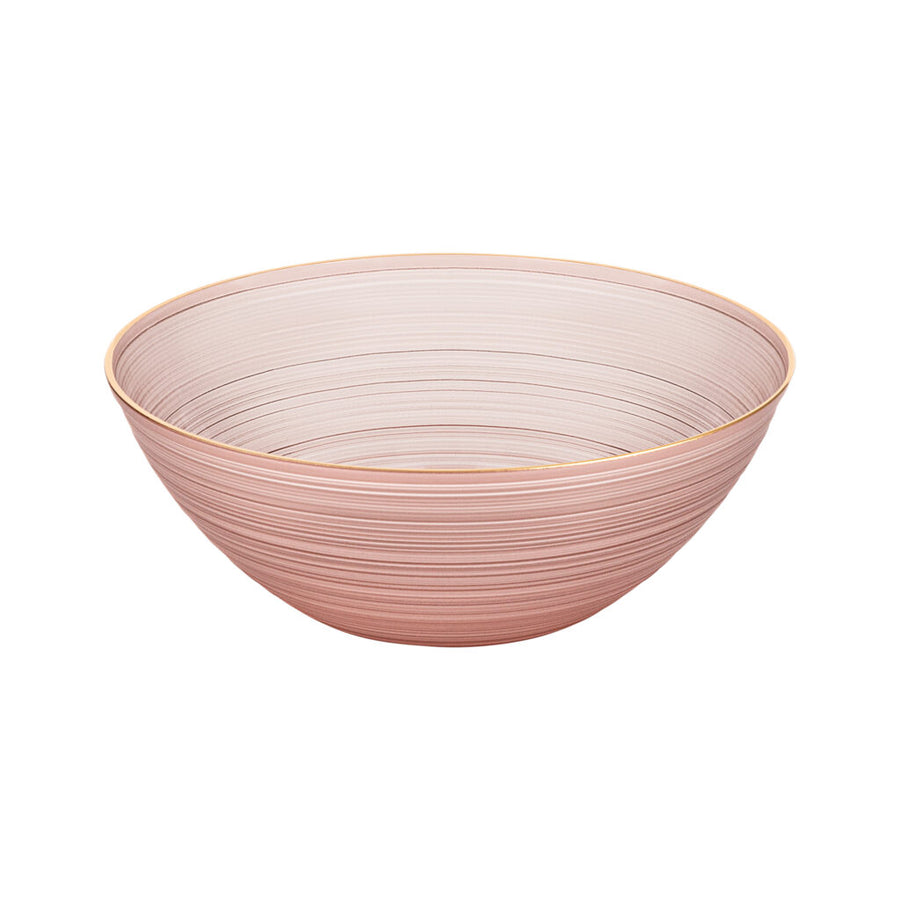 Crystal Design Bowls Rose Transparent with Gold Rim - 10 Count - The Closeout Connection