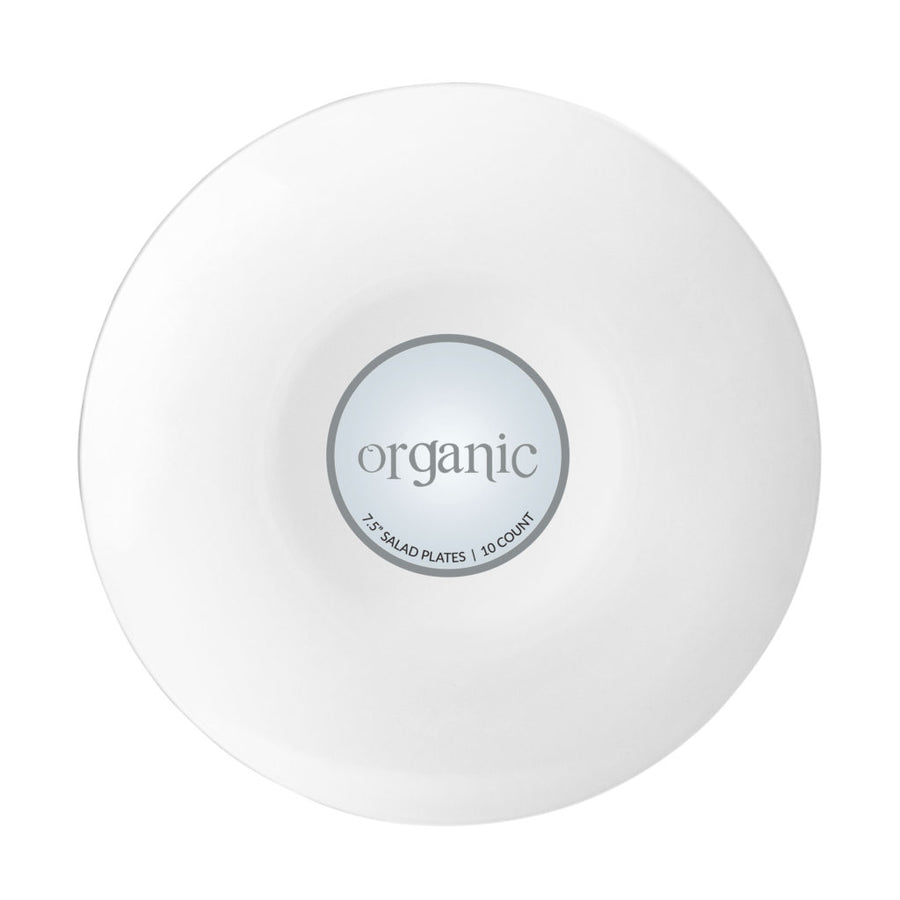 Organic Collection White Plates - The Closeout Connection