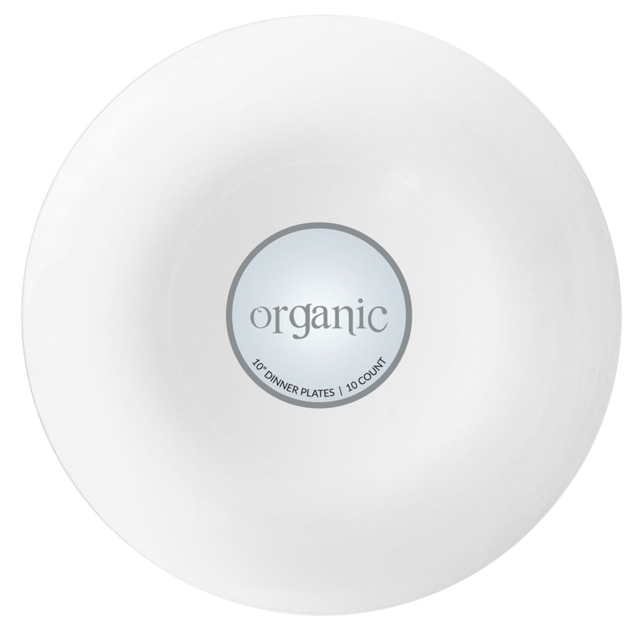 Organic Collection White Plates - The Closeout Connection