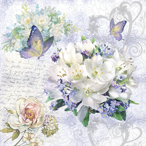 Flower Love Lunch Napkin - 20 Count - The Closeout Connection