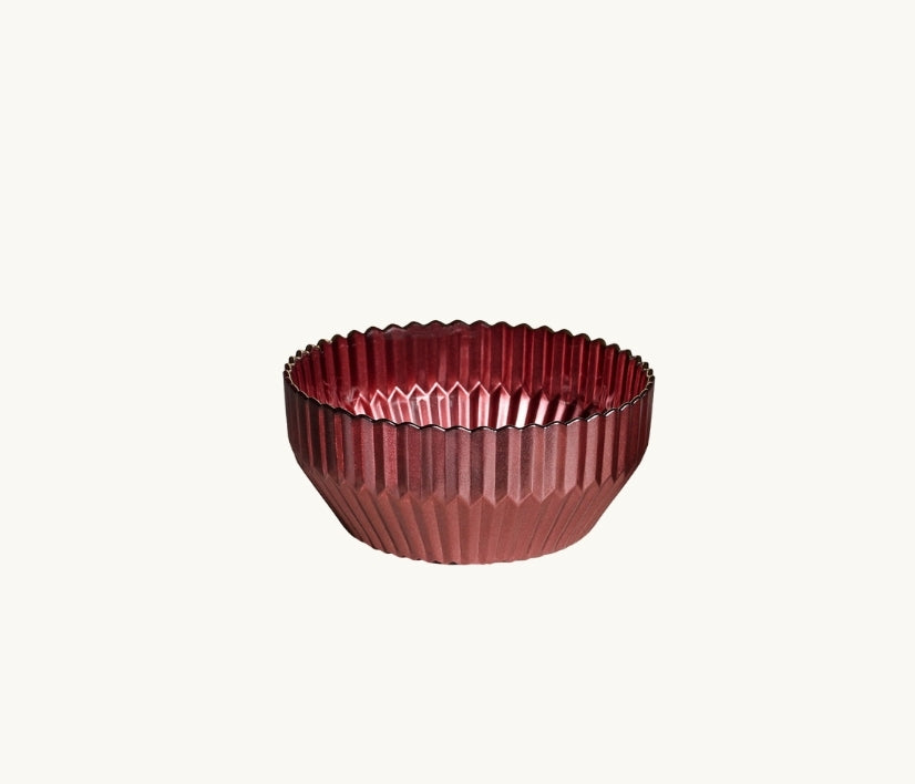 Raspberry Pleated Glass Dish Collection