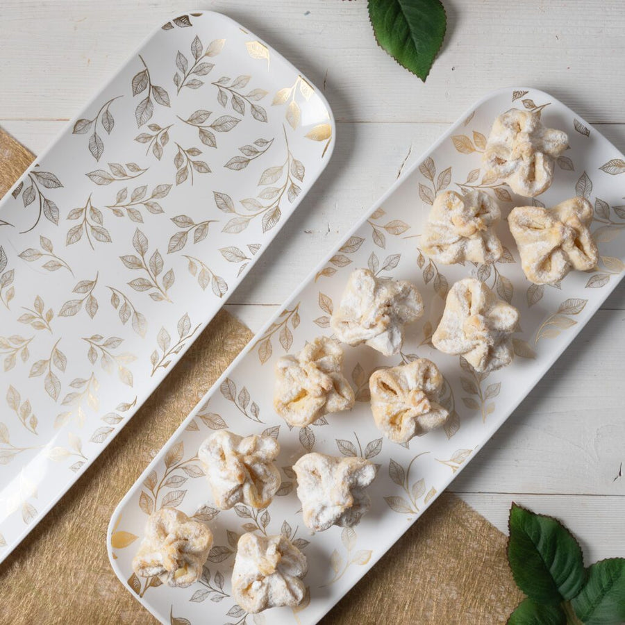 Organic Rectangle Tray 17.5″ Leaves - The Closeout Connection