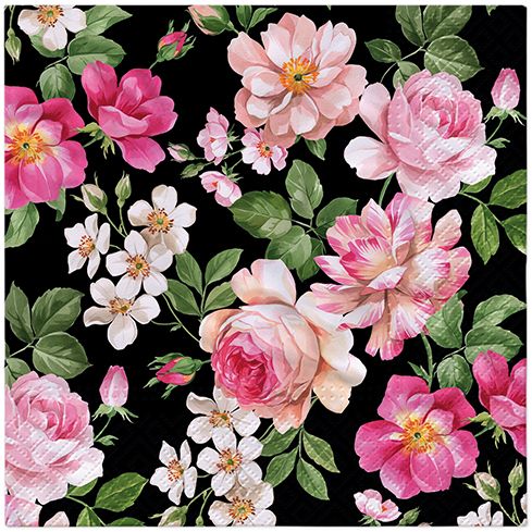 Roses Glory Lunch Napkin - 20 Count - The Closeout Connection