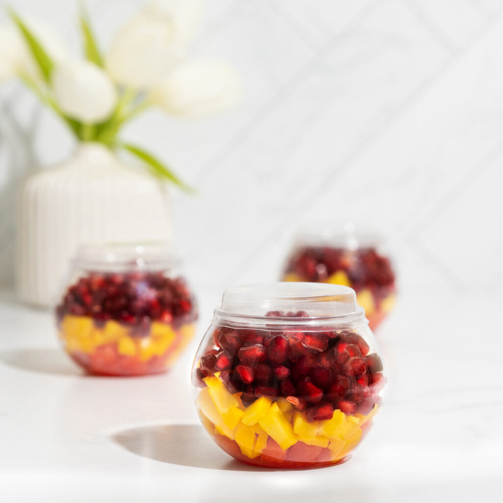 Round Mousse Cups With Lid - 8 Count