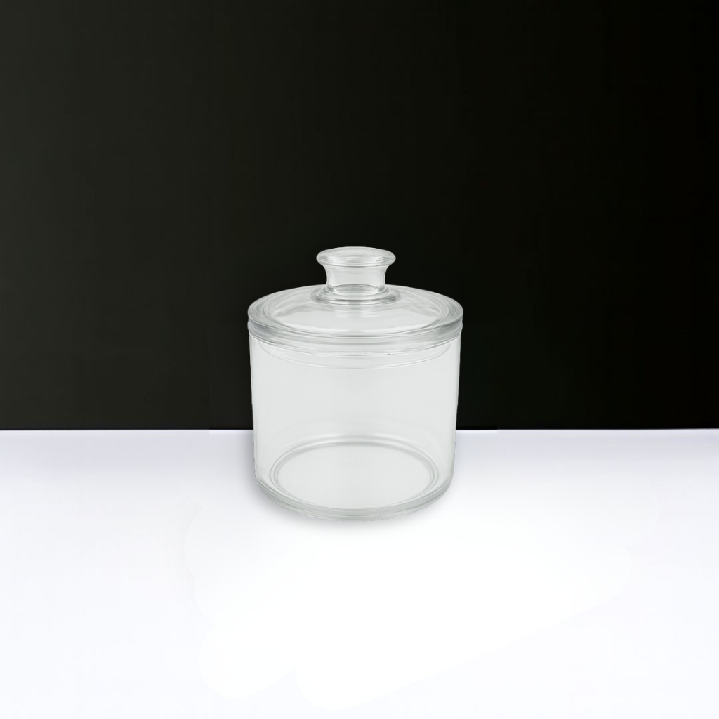 Round Lucite Container with Lid