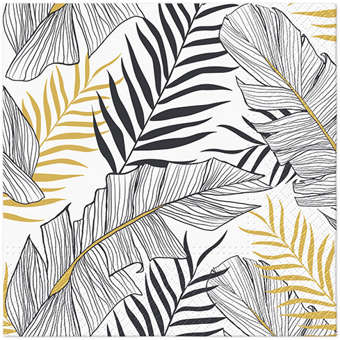 Exotic Leaves Napkin - 20 Count - The Closeout Connection