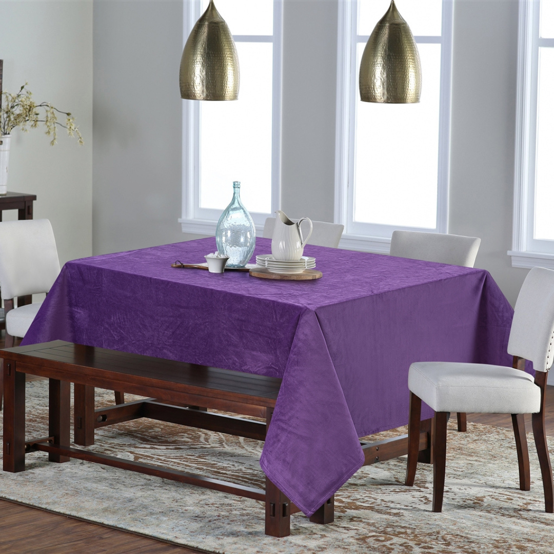 Santa Monica Purple Velvet Tablecloth