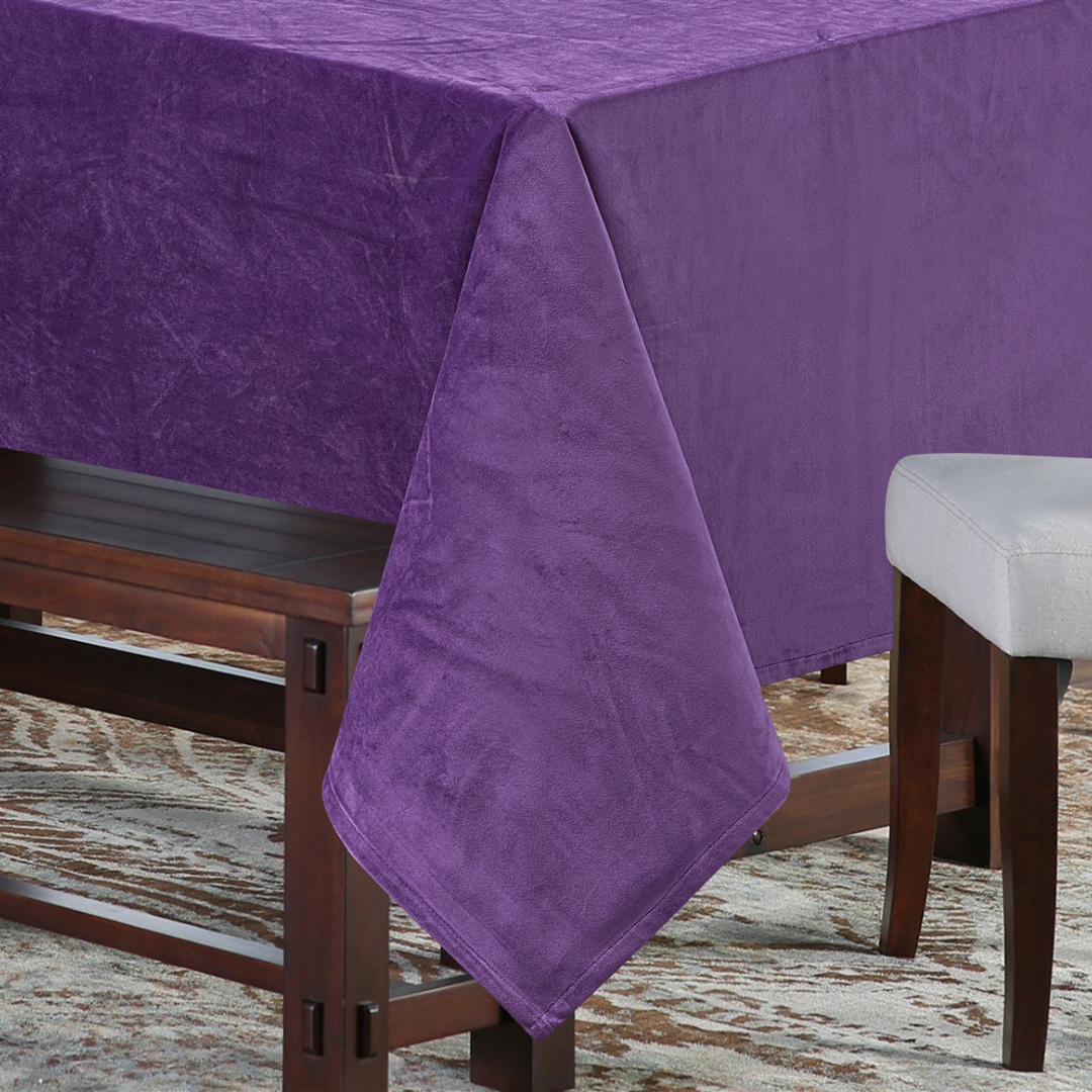 Santa Monica Purple Velvet Tablecloth