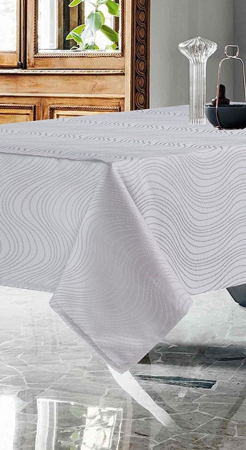 Saratoga Silver Tablecloth - The Closeout Connection