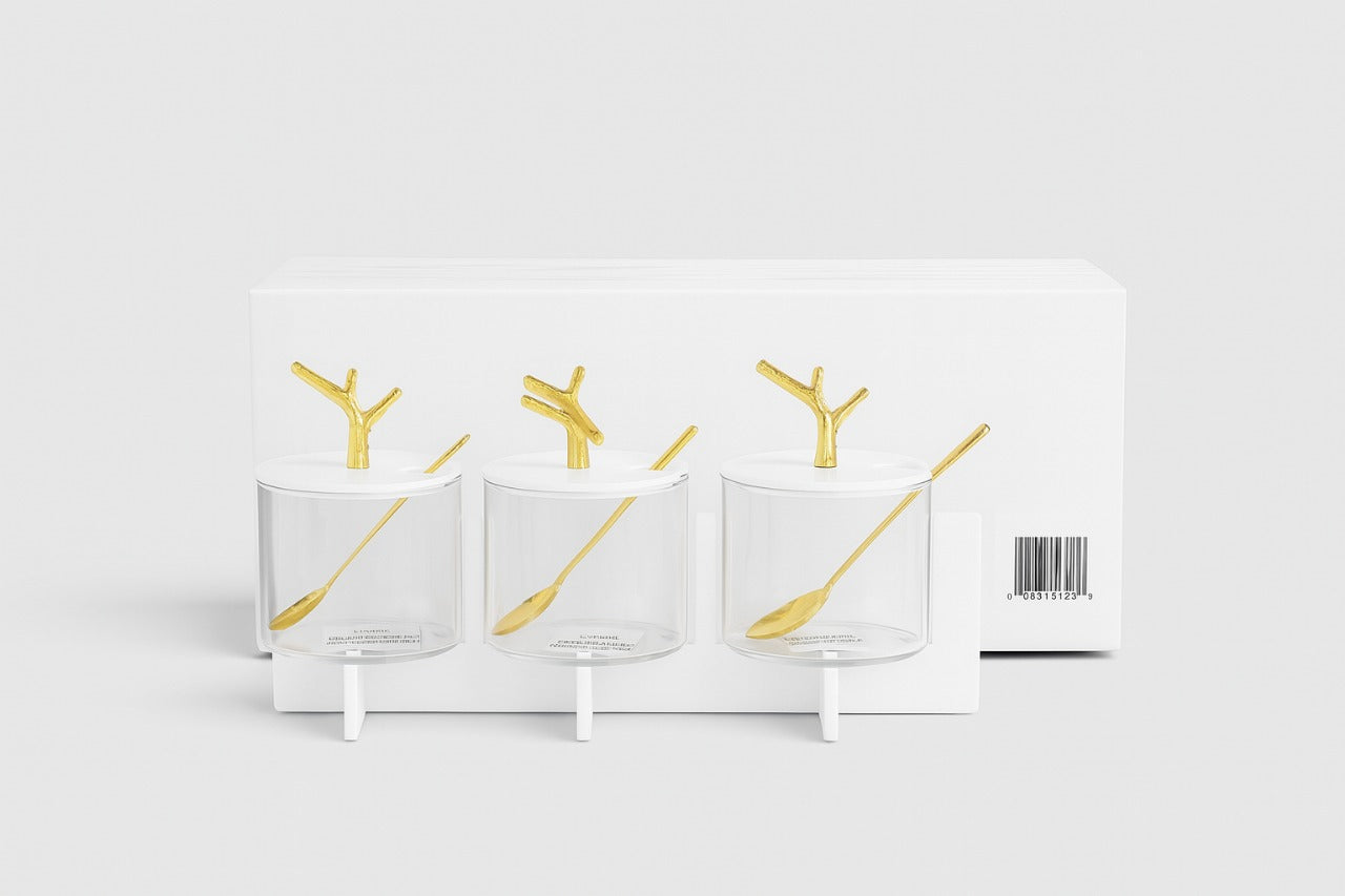 Lucite Seasoning Box White